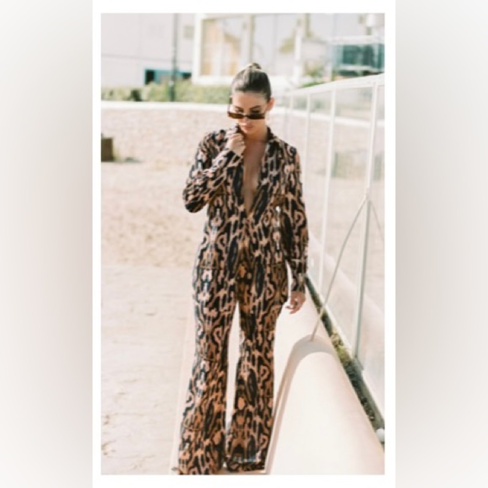 NWT: PrettyLittle Thing 2PC Leopard set. Size 6.